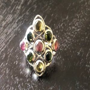 Sterling silver tourmaline ring